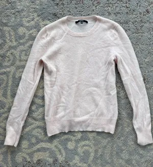 Quince Cashmere Crewneck Sweater Light Pink XS thumbnail 1