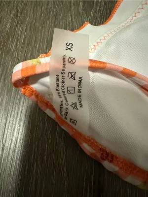 Orange Gingham Floral Ruffle Bikini - Women Swim thumbnail 7