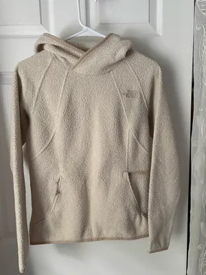 The North Face Women's Cream Sherpa fleece Pullover Hoodie women size XS thumbnail 1