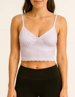 American Eagle Size Medium Light Purple Bra Top Crop Top. thumbnail 1