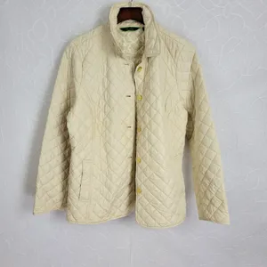 Wonder Womens Jacket Sz 24 White Puff Teddy Quilted Collared Winter Long Sleeve thumbnail 5