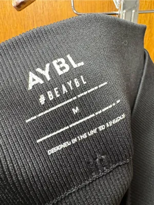AYBL Empower Seamless Pull On Leggings Black Medium Workout Fitness Gym thumbnail 6