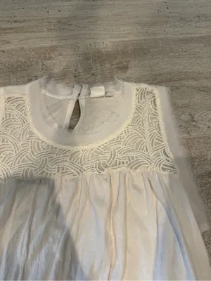 Gap White Sleeveless Lace Tank with Lace Detailing thumbnail 2