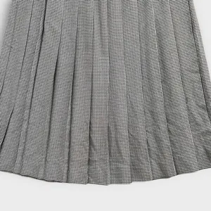 VTG Susan Bristol Black White Houndstooth Pleated Skirt Size 14 Preppy Academia thumbnail 4