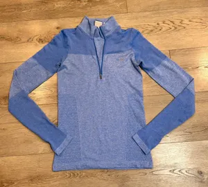 Nike Running Half Zip Pullover‎ Thumbhole Blue Small S Activewear Top Womens thumbnail 1