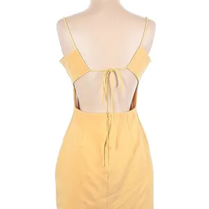 NBD Yellow Strappy Backless Dress xs‎ thumbnail 2