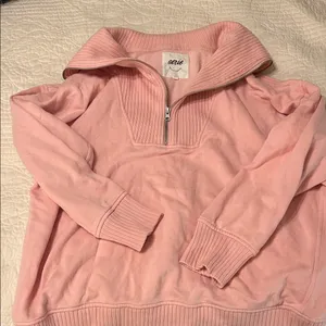 Aerie Blush Pink Quarter Zip Sweater thumbnail 1