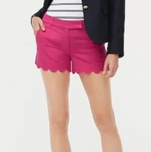 J. Crew Hot Pink Scalloped Shorts •0 thumbnail 1