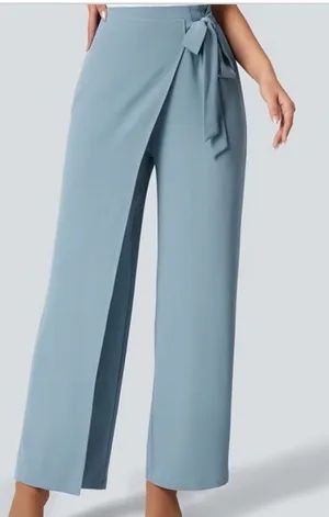 Halara Flex™ High Waisted Tie Side Wide Leg Work Pants Womens Large thumbnail 1