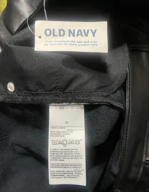 Old Navy Pants Sz 18 Black Faux Leather Straight-Leg High Waist Special Events thumbnail 8