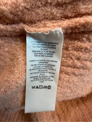 Free People Jaci Wool Blend Sweater Dress Women’s XL Beige Mock Neck thumbnail 11