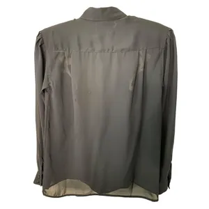 New Jouer black chiffon long sleeve shirt with gold embroidery Sz 6‎ - flawed thumbnail 12