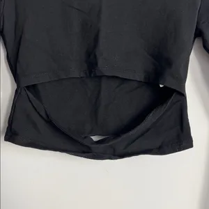 Adika Black Long Sleeve Crop Top Size S thumbnail 2