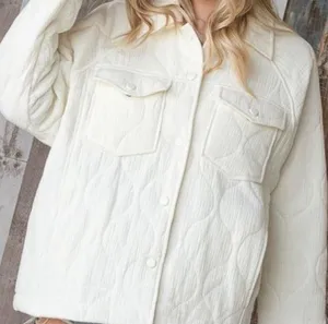 Bucket List Quilted Jacket Women’s Medium White thumbnail 1