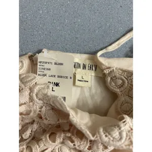Pink Crochet Slip Dress Women’s Large Asymmetrical Flowy Boho Concert Festival thumbnail 3