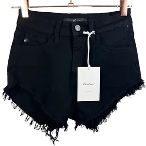 NWT KanCan High Rise Distressed Raw Fringe Hem Denim Jean Shorts 0/23 thumbnail 7