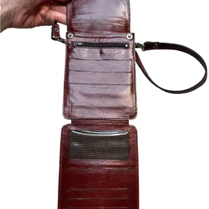 👜 Vintage Kilim Turkish Leather Crossbody Bag Rug Tapestry Organizer Purse 👜‎ thumbnail 8
