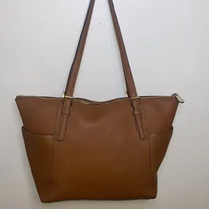 Michael Kors tan large leather tote bag thumbnail 3
