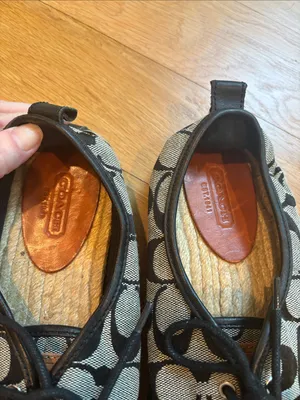 Coach Espadrille Flats Signature Print Black Size 9 thumbnail 6