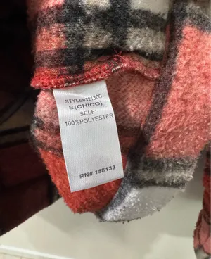 Staccato Red Plaid Front Button Up Jacket  thumbnail 7