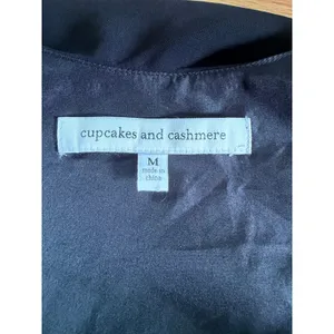 Cupcakes and Cashmere Black Tiered Ruffle Cami Flutter Strap Top Size‎ Medium thumbnail 4