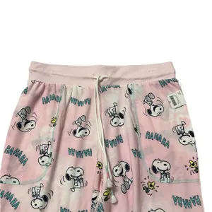 Peanuts Pink Snoopy Pajama Pants Size M thumbnail 3