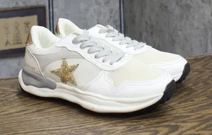Vintage Havana Womens Judith Lace Up Low Top Sneakers JUDITH White / Gold 11M thumbnail 1