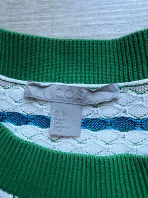 COS Textured Stitch Knit Short Sleeves Women’s Top Size S thumbnail 3