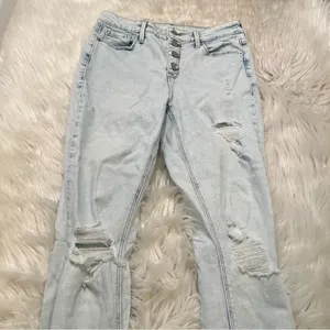 Old Navy Women's Size 6 Rockstar Super Skinny‎ High Rise Jean Light Maui Destroy thumbnail 3