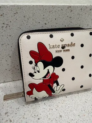 DISNEY X KATE SPADE NEW YORK MINNIE MOUSE ZIP AROUND WALLET Retail $159 thumbnail 2