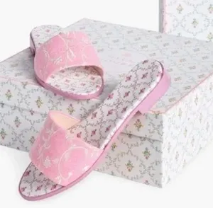 NWT Hill House Home The City Slide Pink Embroidery thumbnail 1