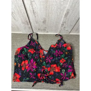 Ava & Viv Floral Print Camisole Top Women Size XXL Black Red Purple Cami thumbnail 6