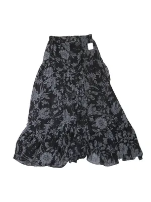 NWT Free People Colette Wide-Leg Pants in Black Gray Floral Semi-Sheer S thumbnail 5