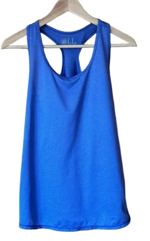 lola Lightweight Periwinkle Blue Textured Racerback Athletic Tank Top size large thumbnail 1