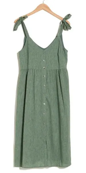 FRNCH Button-Front Linen Midi‎ Dress thumbnail 1