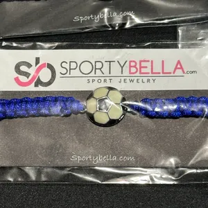 J456 Bulk Bundle of 8 NWT Sporty Bella Adjustable Soccer Bracelets thumbnail 2
