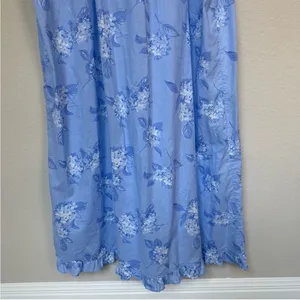 Eileen West Blue Hydrangea Woven Cotton‎ Nightgown S thumbnail 8