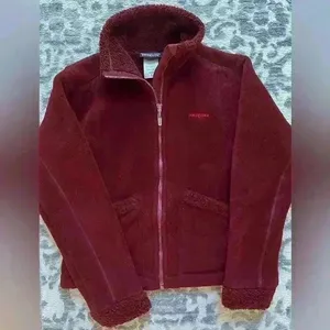 Patagonia Maroon Fleece Zip Up Jacket thumbnail 1