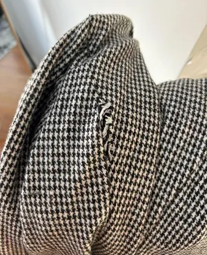 Black Leather Pants With A Checkered Suit Jacket (torn) Jacket Included thumbnail 3