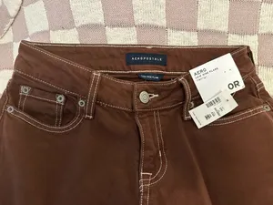Aeropostale Low Rise Flare Brown Jeans thumbnail 3