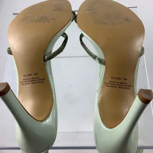 Carlos by Carlos Santana embellish green peep heel thumbnail 3