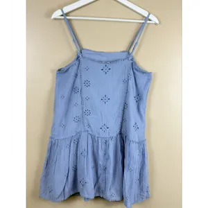 Aerie Blue Eyelet Mini Babydoll Dress Women’s XS Sundress Boho Cottagecore thumbnail 7