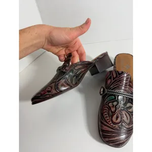 Patricia Nash Leather Slip On Mules Womens Size 6 thumbnail 5