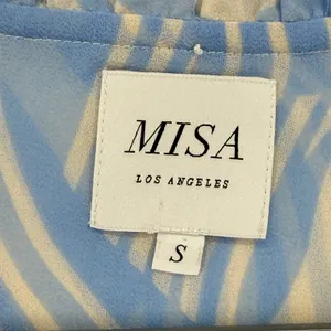 MISA Los Angeles Becca Dress Short Sleeve Blue Beige Zebra Print S READ‎ thumbnail 7