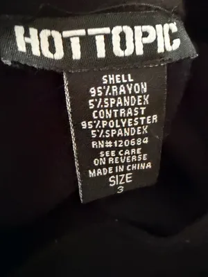 Hot Topic Black Short Sleeve Top with Mesh Yoke and Ring Accent thumbnail 5