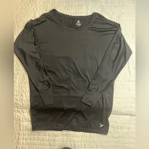 Long sleeve old navy black active top thumbnail 1