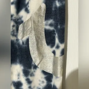 True Religion Tie Dyed Sweat/Lounge Pants Blue/White w/Silver Logo‎ on Side Med thumbnail 3