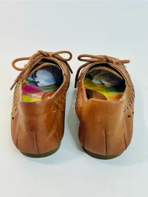Born Women’s “Verna” Chestnut Brown Leather Perforated Loafer Flat Sz 6.5 thumbnail 8