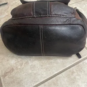 Vintage Fossil Messenger Bag, Crossbody Bag~ Dark Brown Leather STRAP HAS‎ wear thumbnail 12