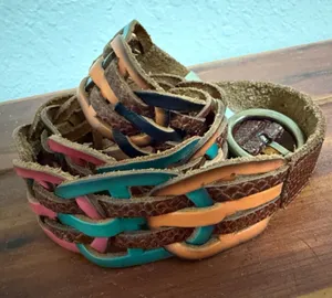 Fossil Braided Leather Belt Large Unisex thumbnail 1